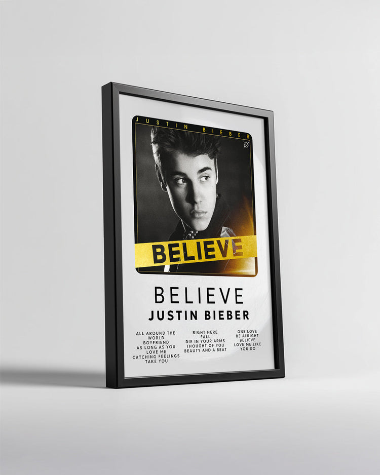 Believe - Justin Bieber Poster Tablosu