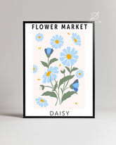 Bleu Daisy Poster Tablosu
