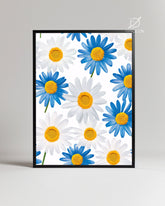 Blue Daisy Poster Tablosu