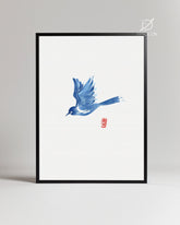 Blue Ink Poster Tablosu