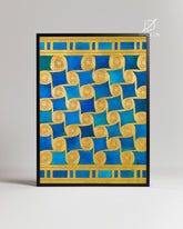 Blue Scroll Poster Tablosu