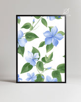 Blue Vine Poster Tablosu