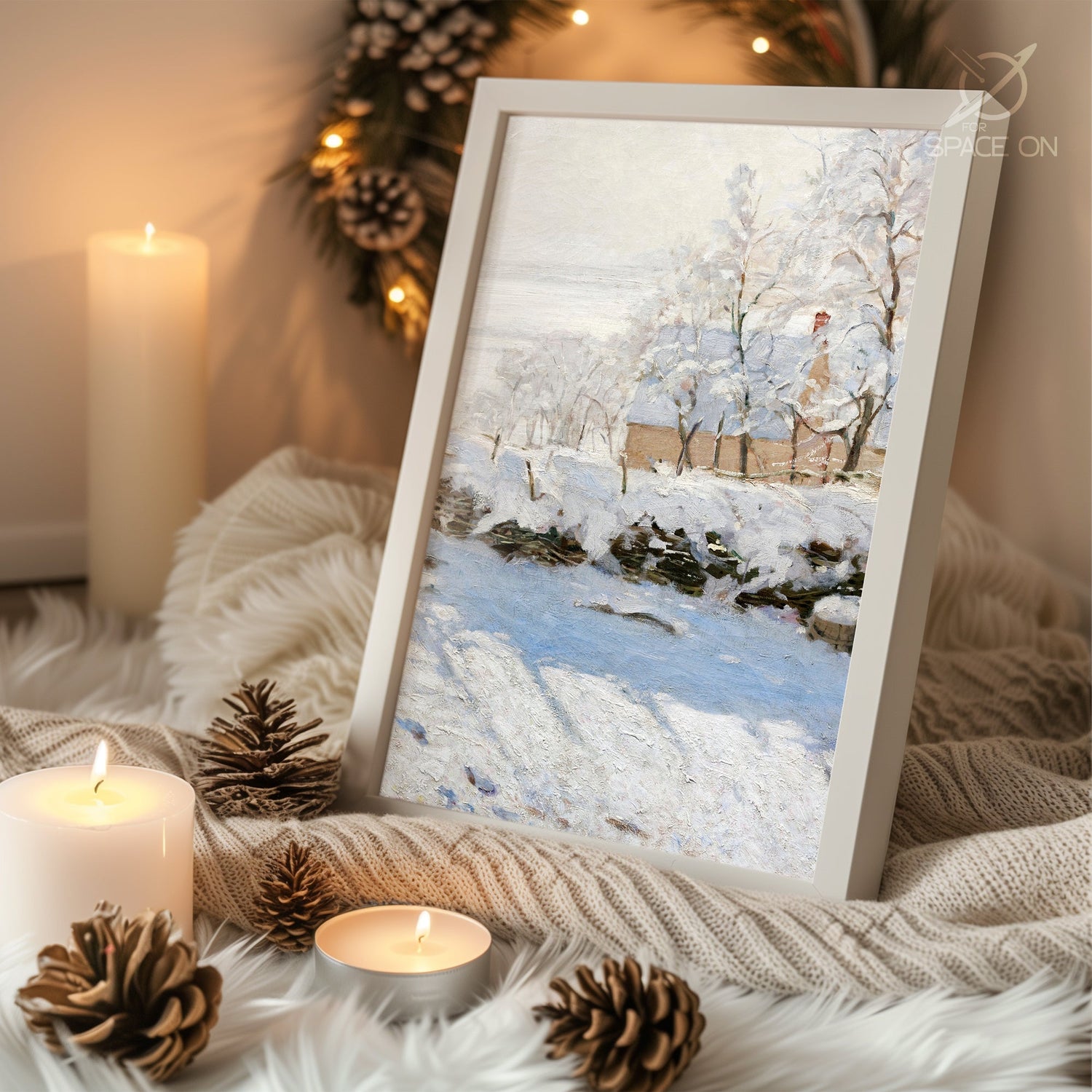 Buck In Snow Poster Tablosu