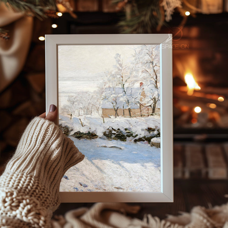 Buck In Snow Poster Tablosu