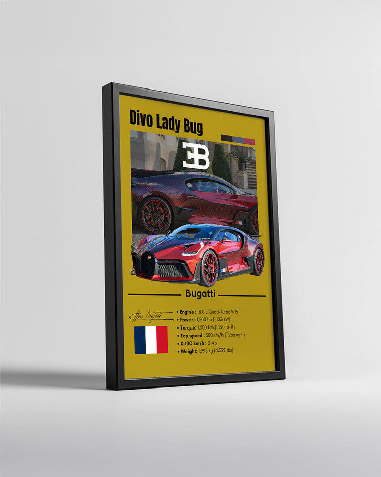 Bugatti Divo Lady Bug Poster Tablosu