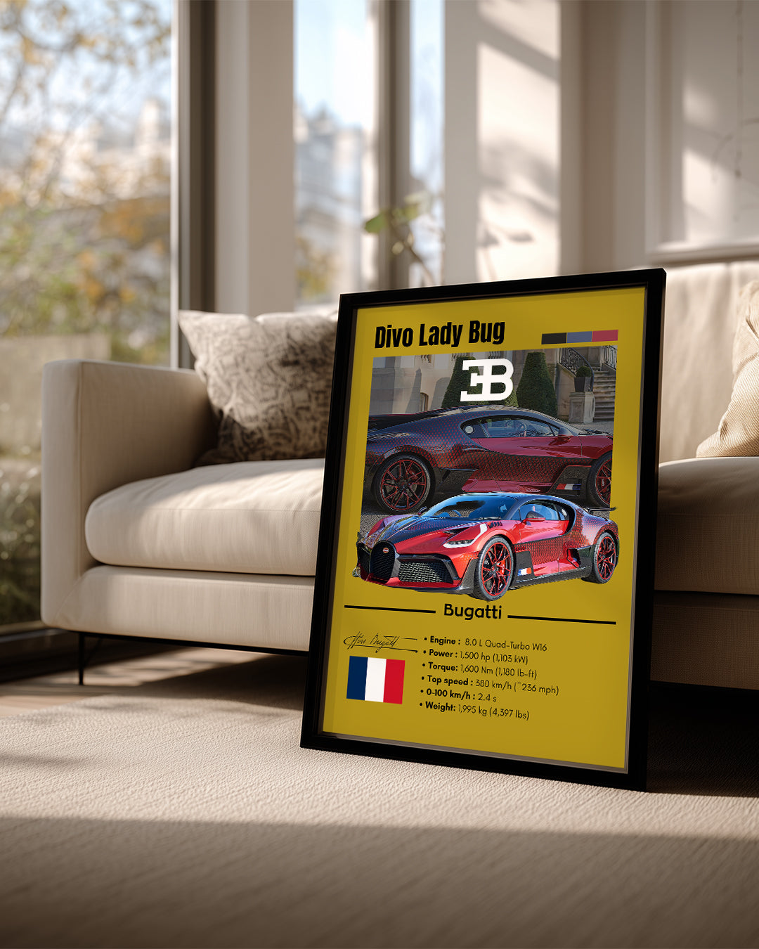 Bugatti Divo Lady Bug Poster Tablosu