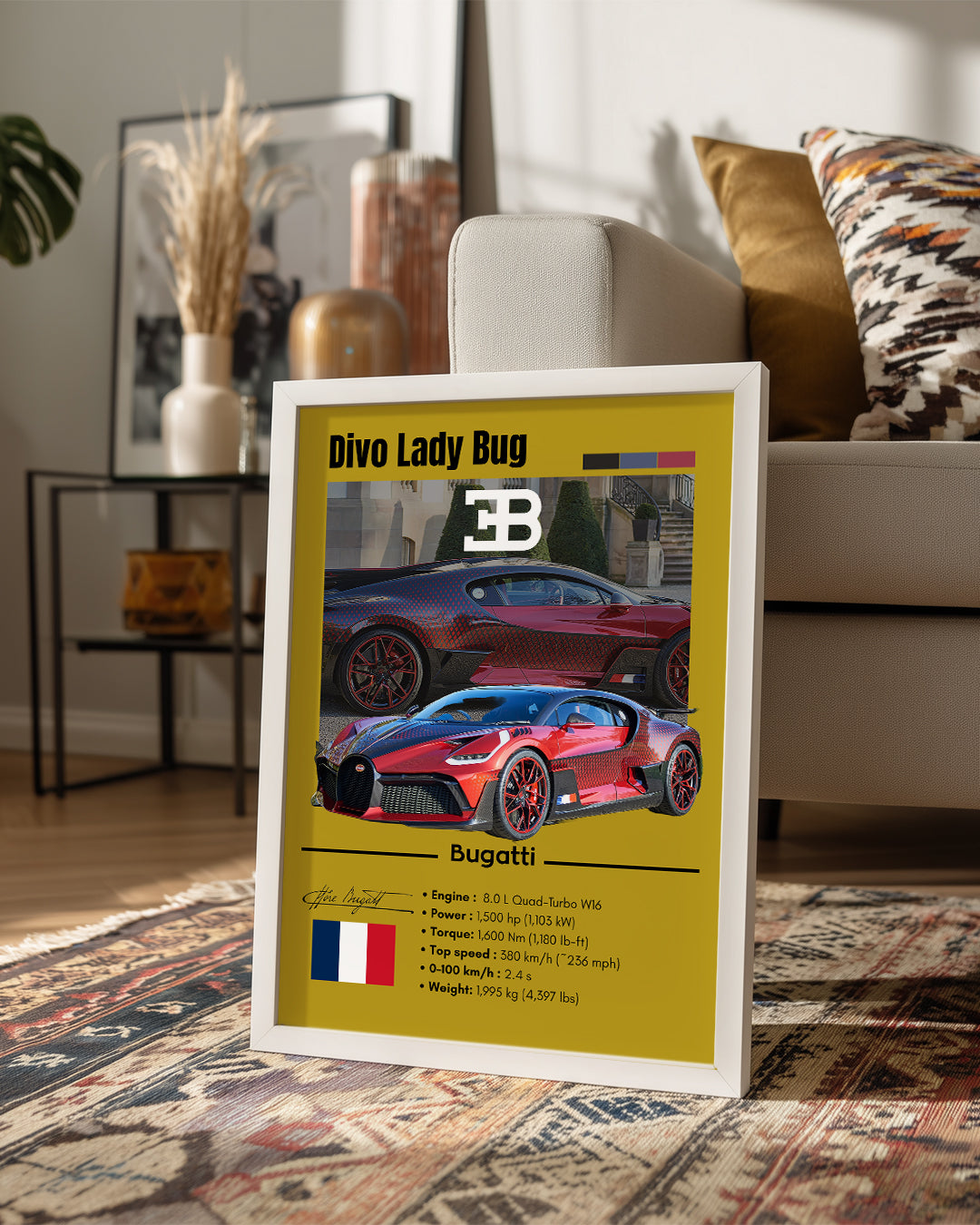 Bugatti Divo Lady Bug Poster Tablosu