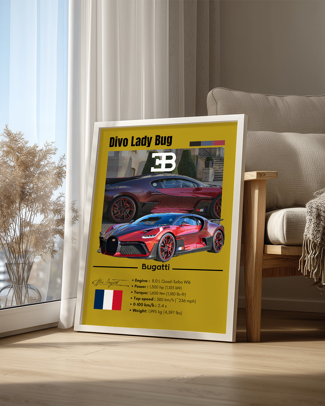 Bugatti Divo Lady Bug Poster Tablosu