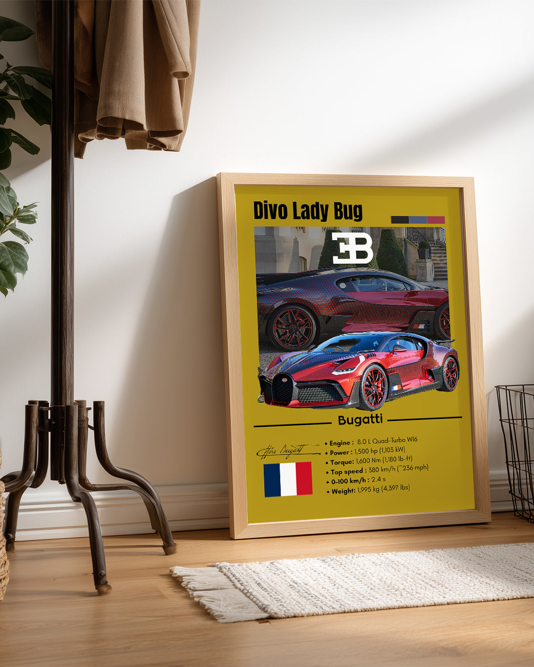 Bugatti Divo Lady Bug Poster Tablosu