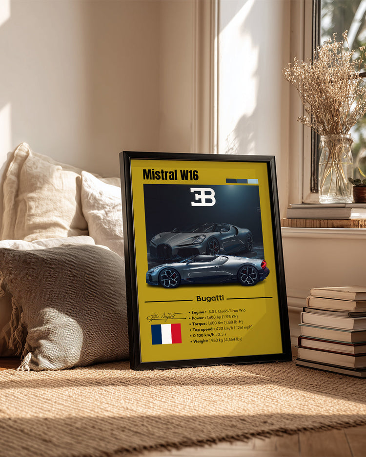 Bugatti Mistral W16 Poster Tablosu