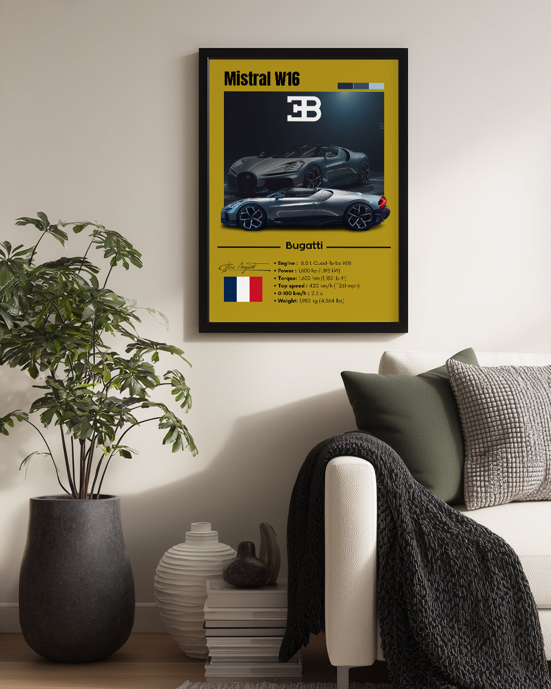 Bugatti Mistral W16 Poster Tablosu