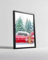 Bulldog Holiday Art Poster Tablosu