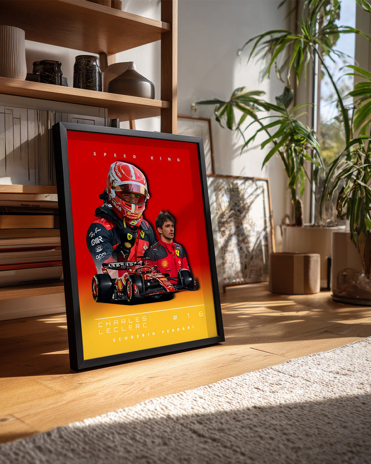 Charles Leclerc 16 Speed King Poster Tablosu