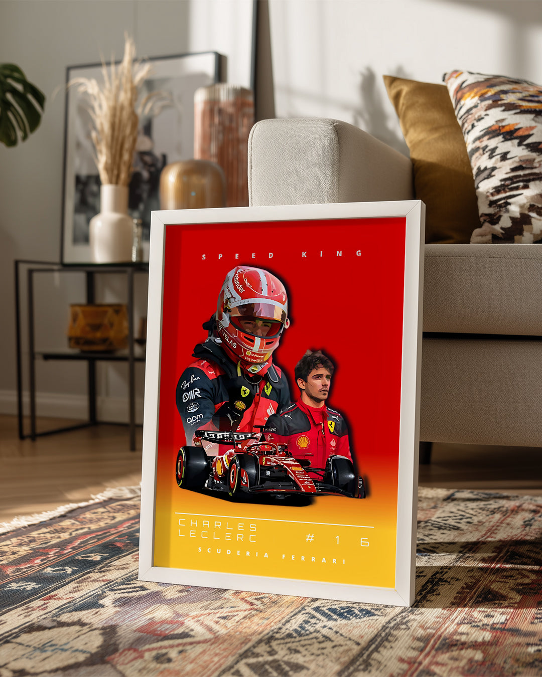 Charles Leclerc 16 Speed King Poster Tablosu