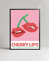 Cherry Lips Poster Tablosu