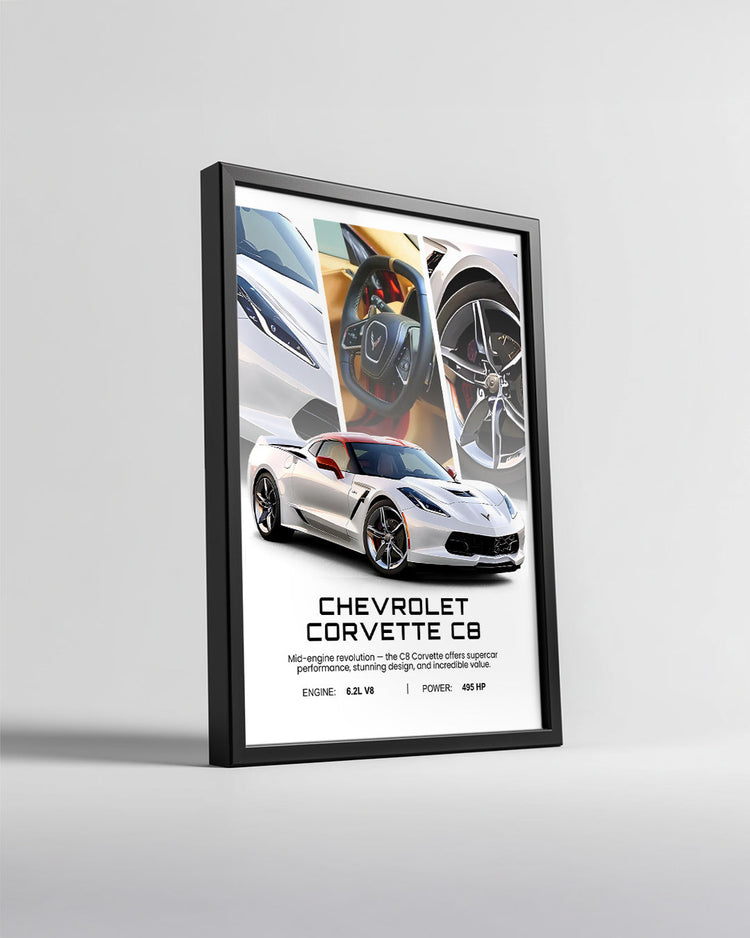Chevrolet Corvette C8 Poster Tablosu