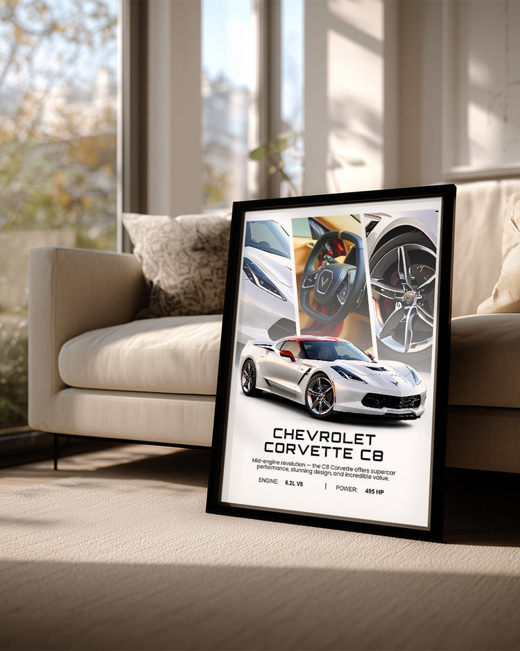 Chevrolet Corvette C8 Poster Tablosu