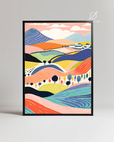 Colline Pastel Poster Tablosu