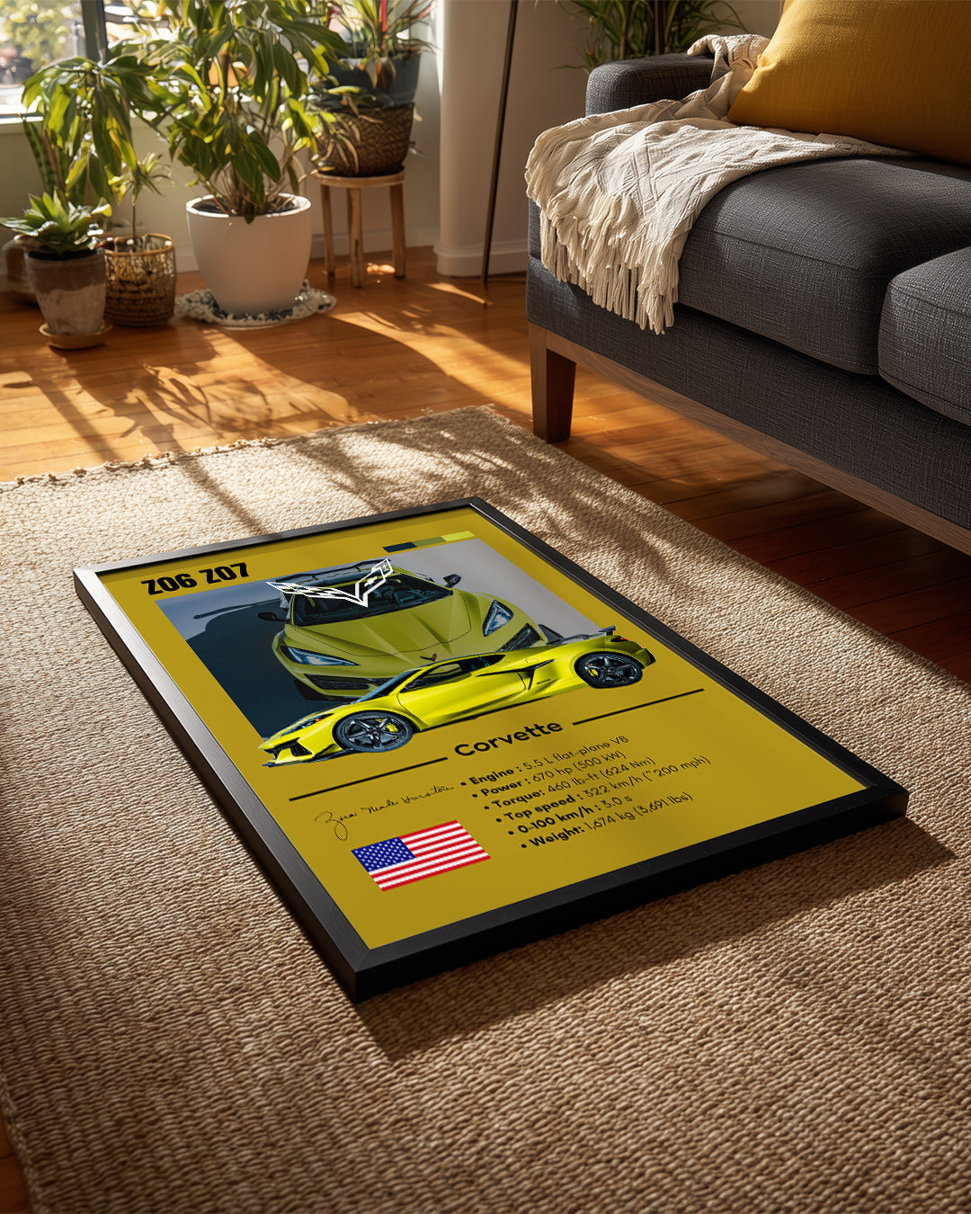 Corvette Z06 Z07 Poster Tablosu