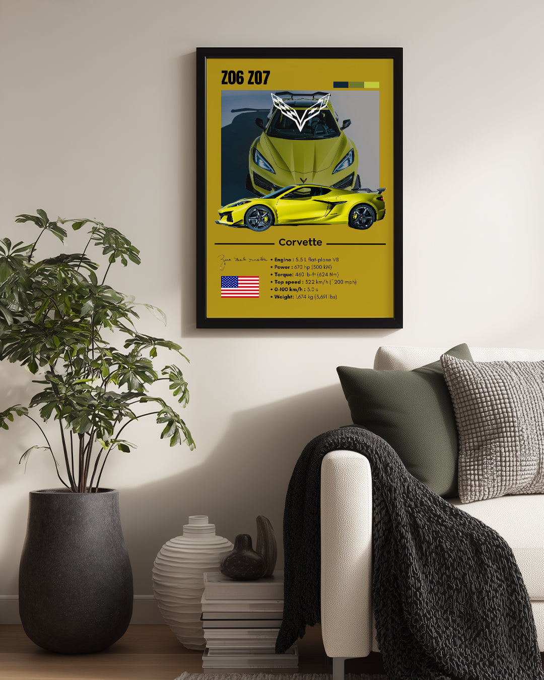 Corvette Z06 Z07 Poster Tablosu