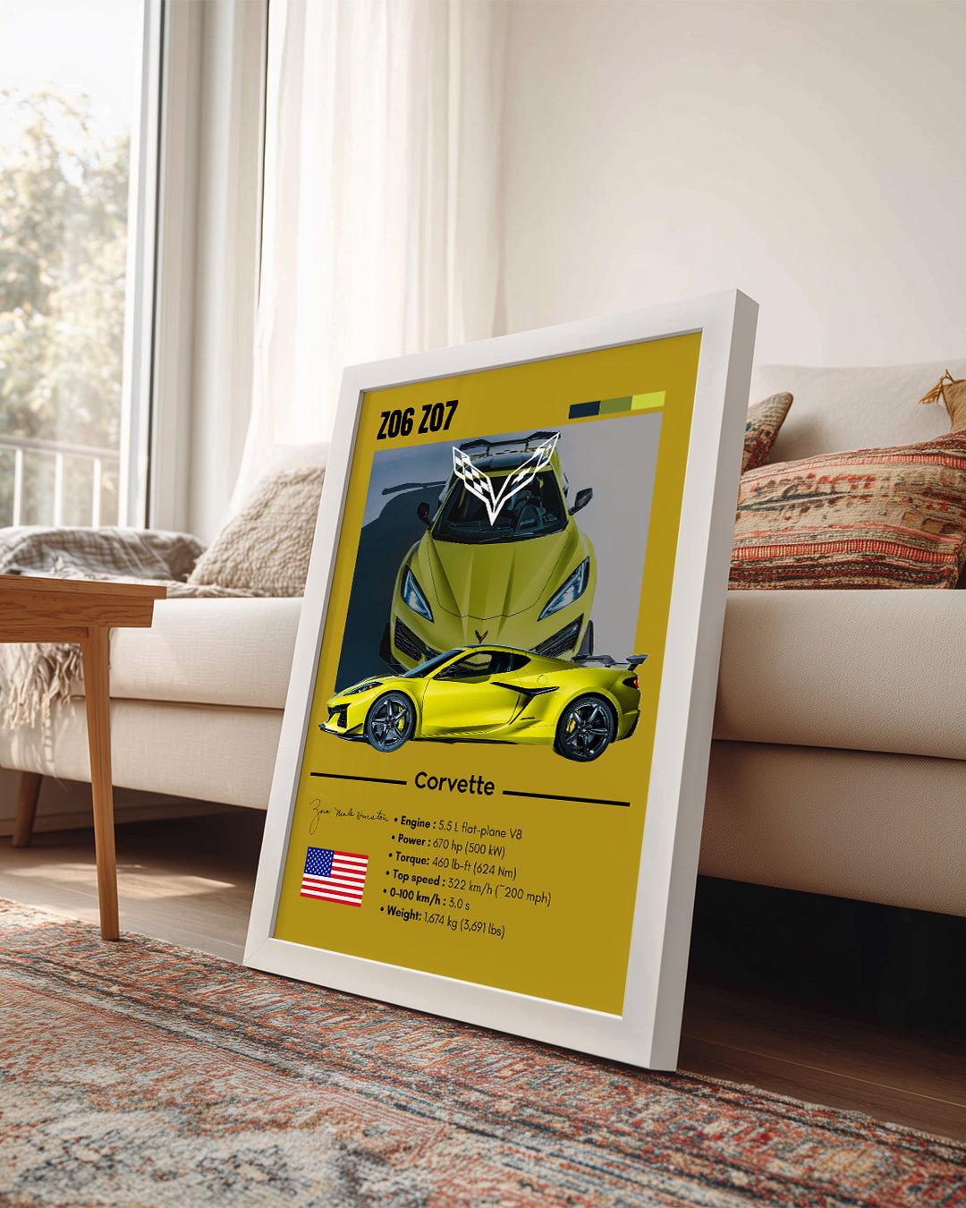 Corvette Z06 Z07 Poster Tablosu