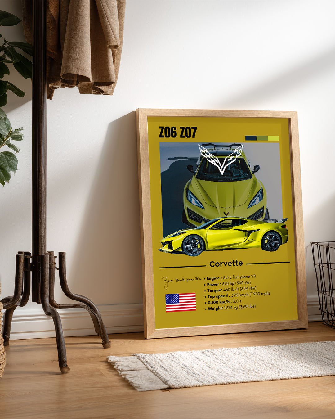 Corvette Z06 Z07 Poster Tablosu