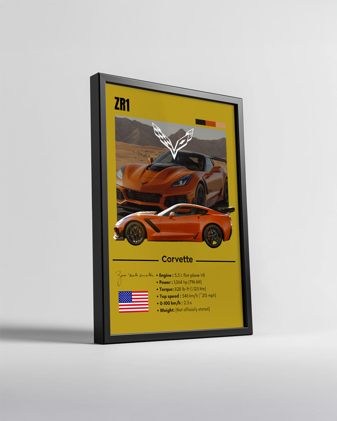 Corvette ZR1 Poster Tablosu