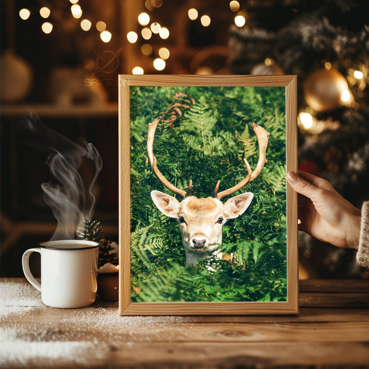 Cosmic Christmas Scene Poster Tablosu