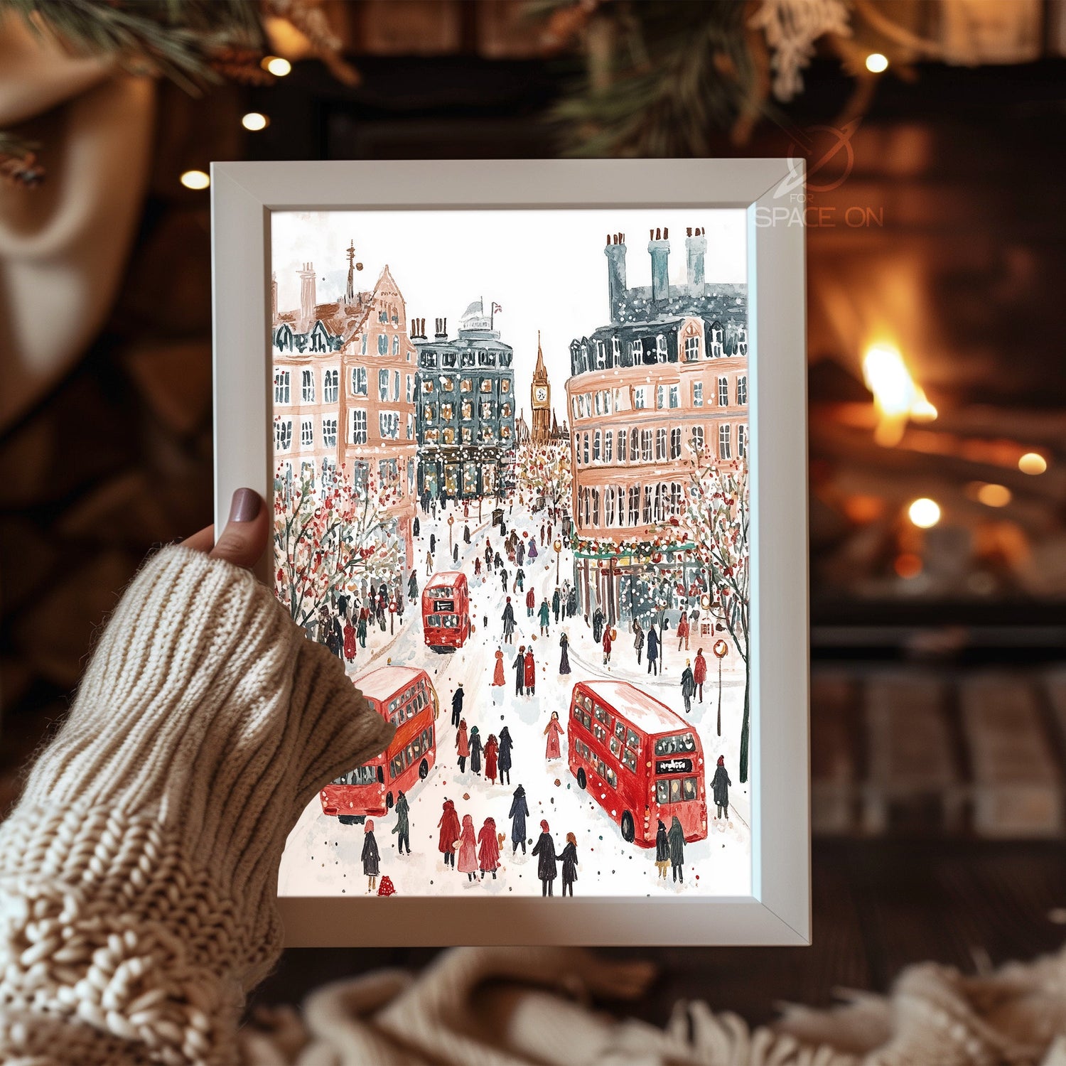 Cozy Cabin Interior Poster Tablosu