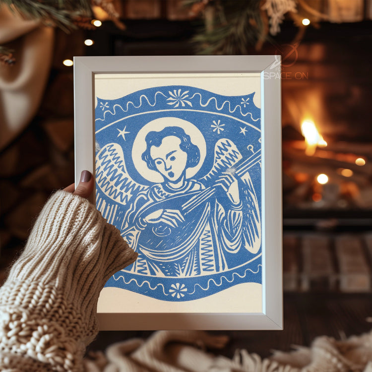 Cozy Fireplace Scene Poster Tablosu