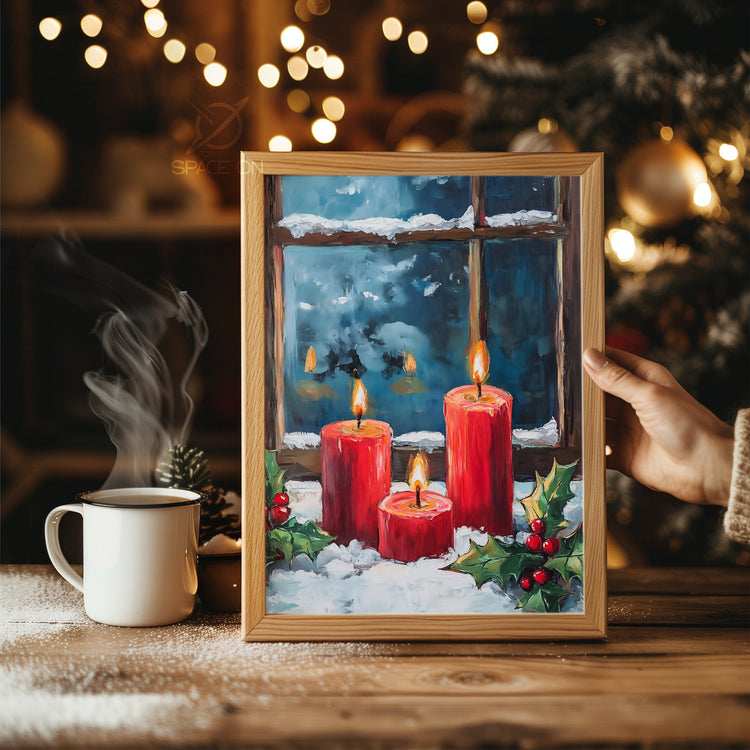 Crystal Christmas Decorations Poster Tablosu