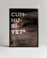 Cumhuriyetin Gözü – Özgürlüğün İzinde Atatürk Poster Tablosu