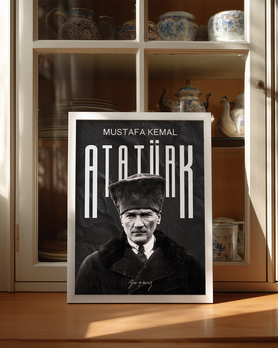 Cumhuriyetin İzleri – Modern Dokulu Atatürk Poster Tablosu