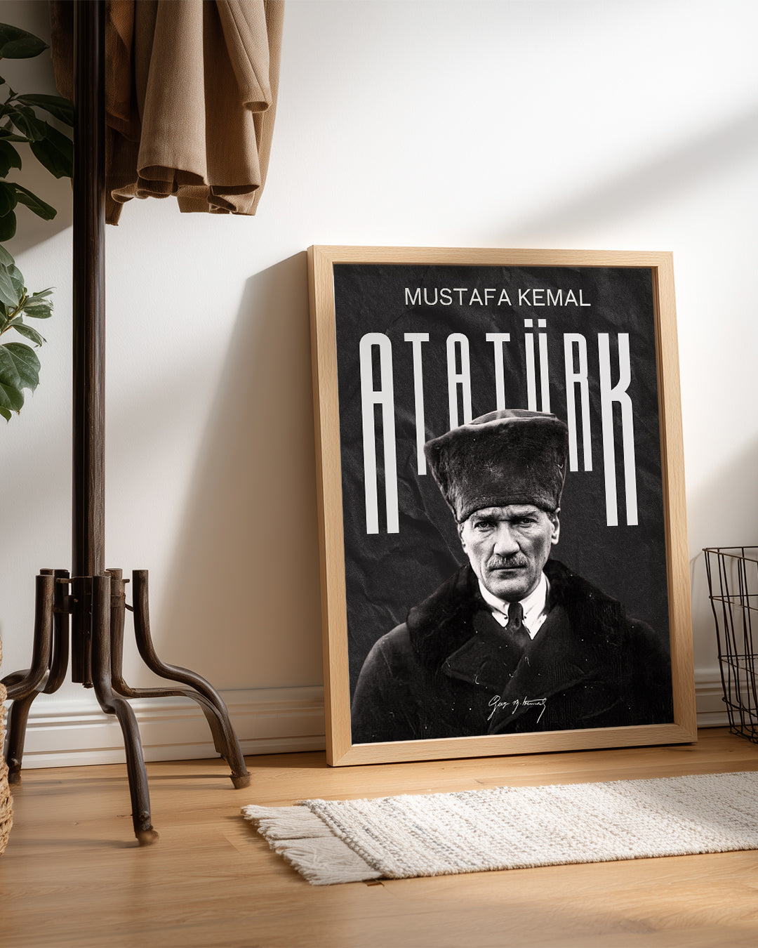 Cumhuriyetin İzleri – Modern Dokulu Atatürk Poster Tablosu