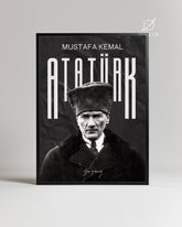 Cumhuriyetin İzleri – Modern Dokulu Atatürk Poster Tablosu