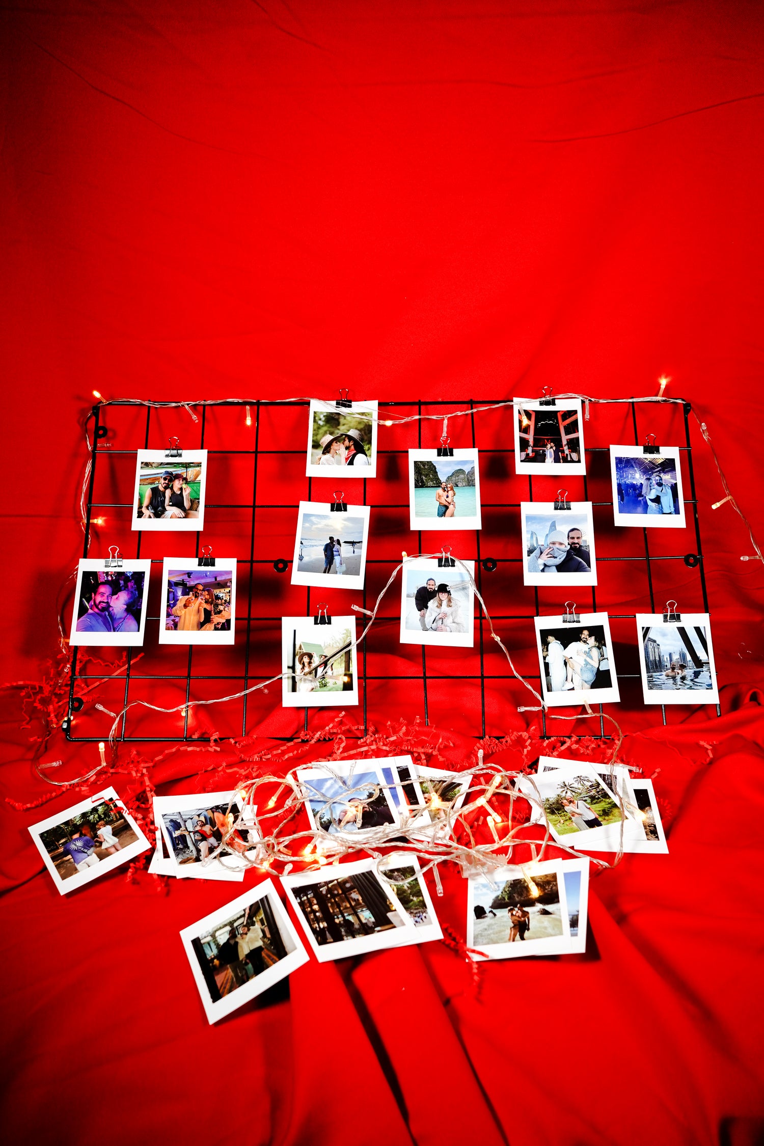 Ledli Anı Duvarı – Polaroid Tel Pano Seti