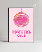 Disco Cowgirl Poster Tablosu