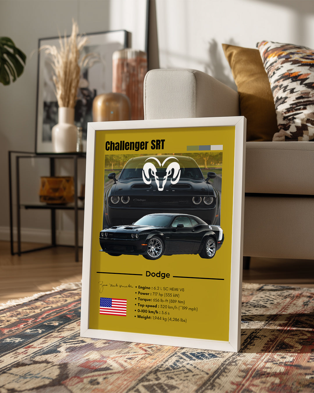 Dodge Challenger SRT Poster Tablosu