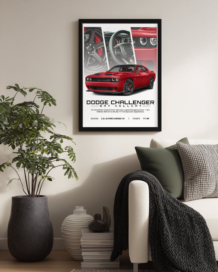 Dodge Challenger SRT Hellcat Poster Tablosu