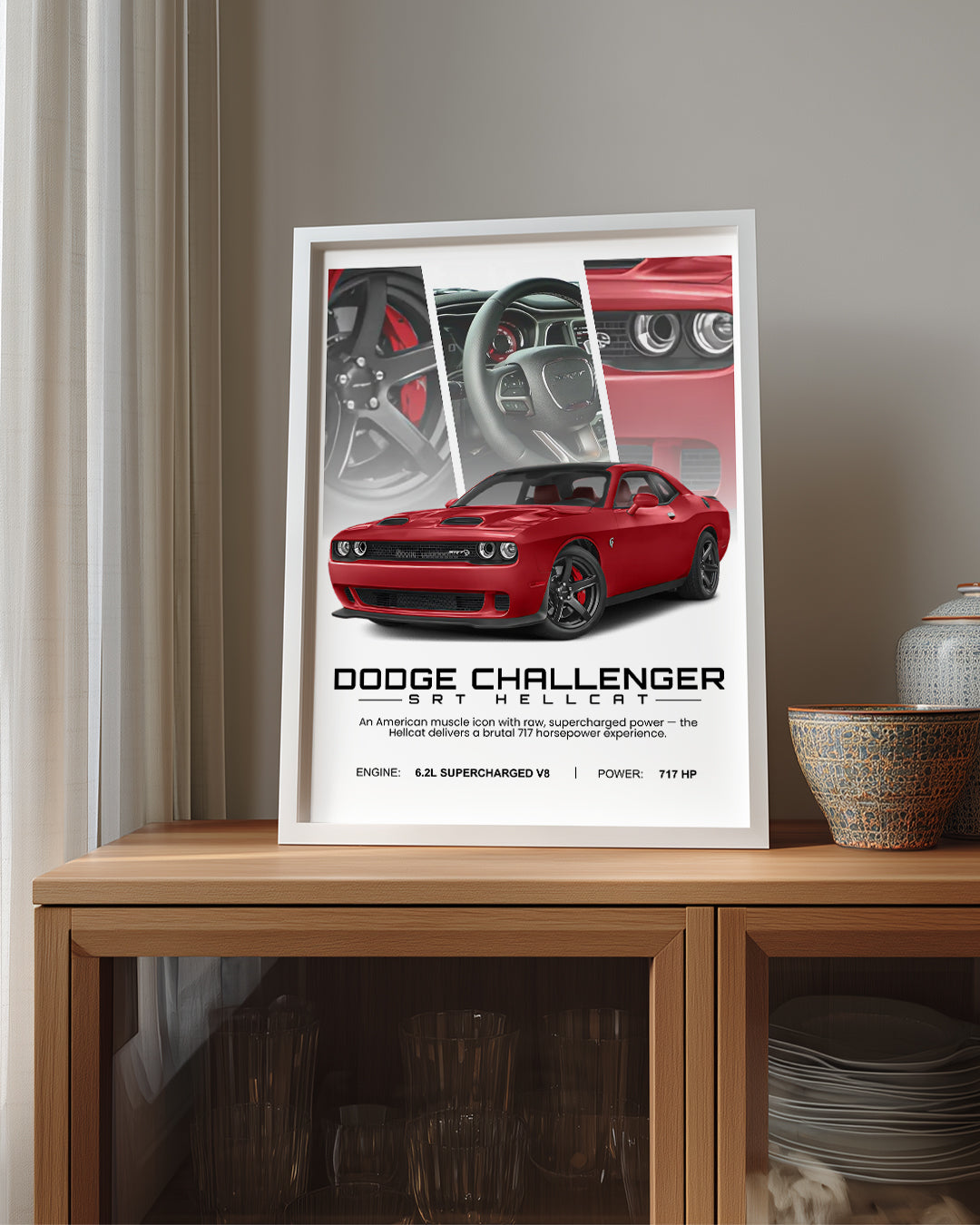 Dodge Challenger SRT Hellcat Poster Tablosu