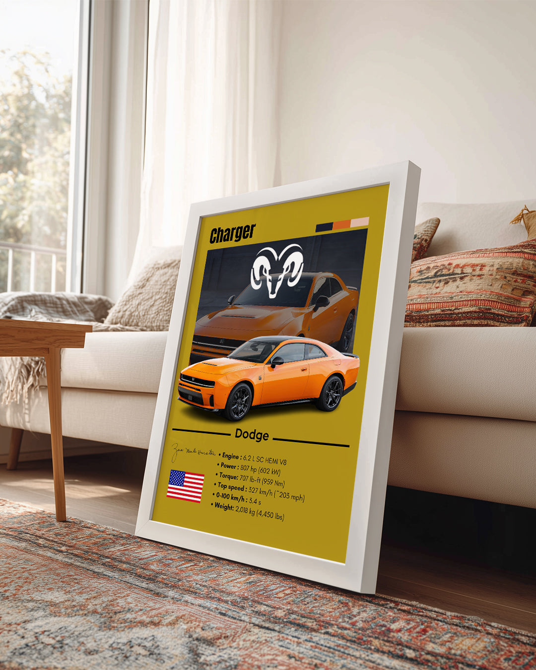 Dodge Charger Poster Tablosu