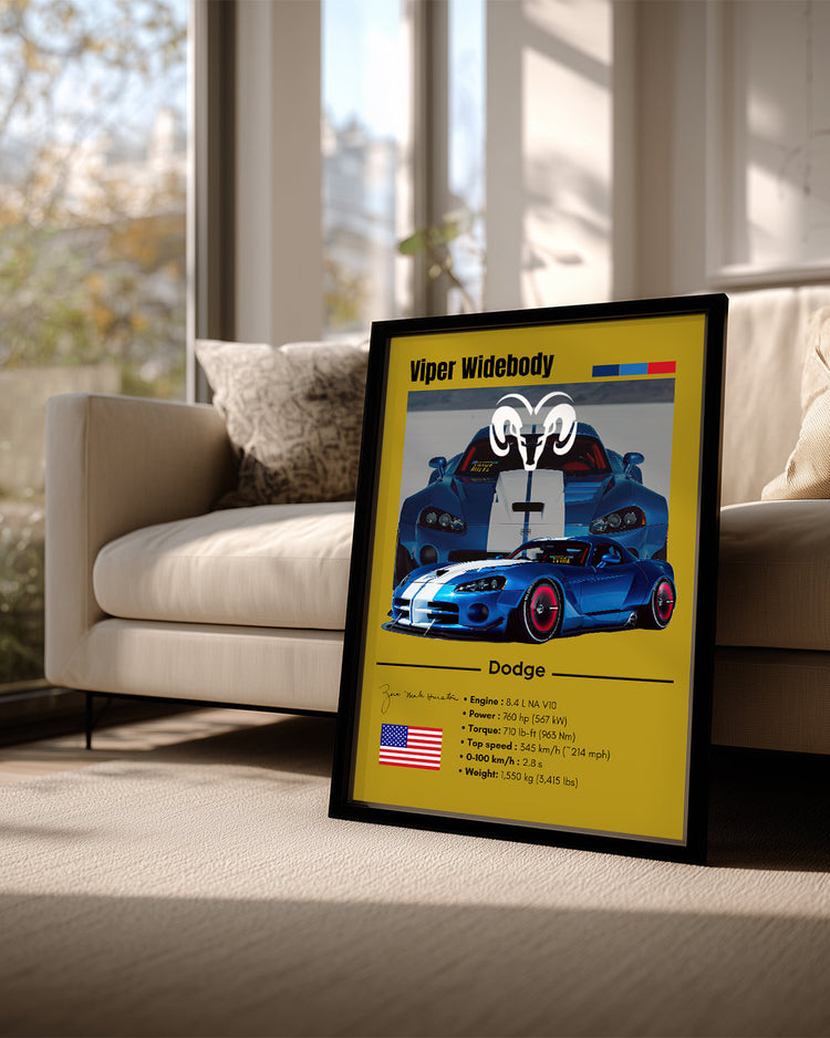 Dodge Viper Widebody Poster Tablosu