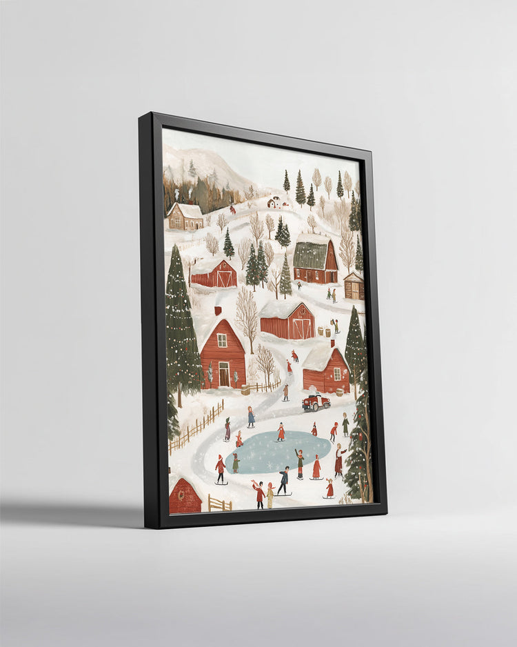 Dreamlike Snow Night Poster Tablosu