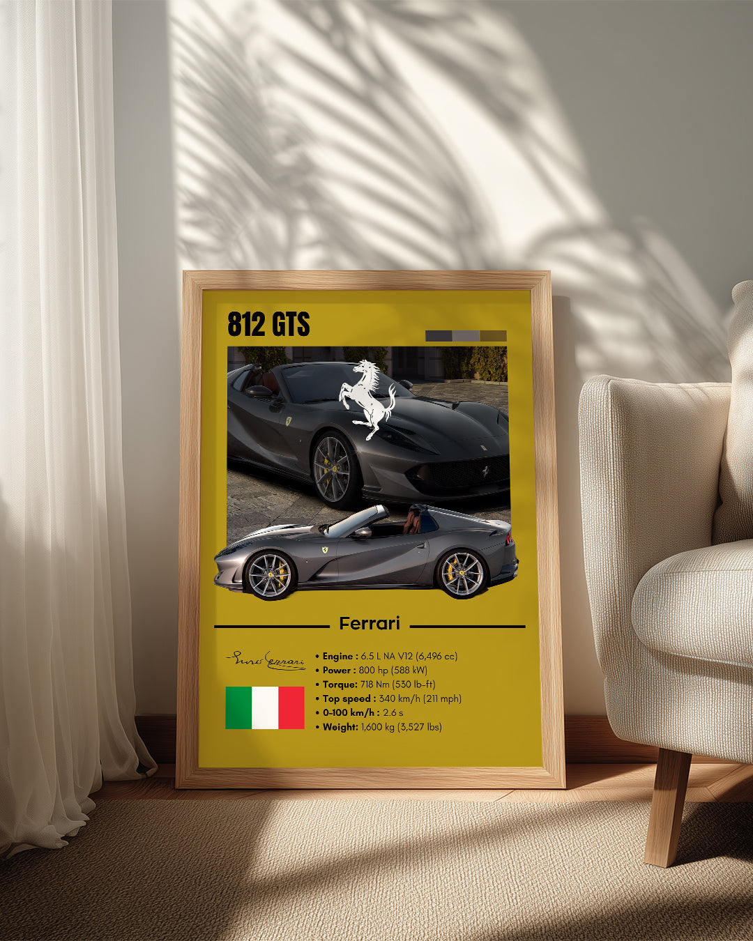 Ferrari 812 GTS Poster Tablosu