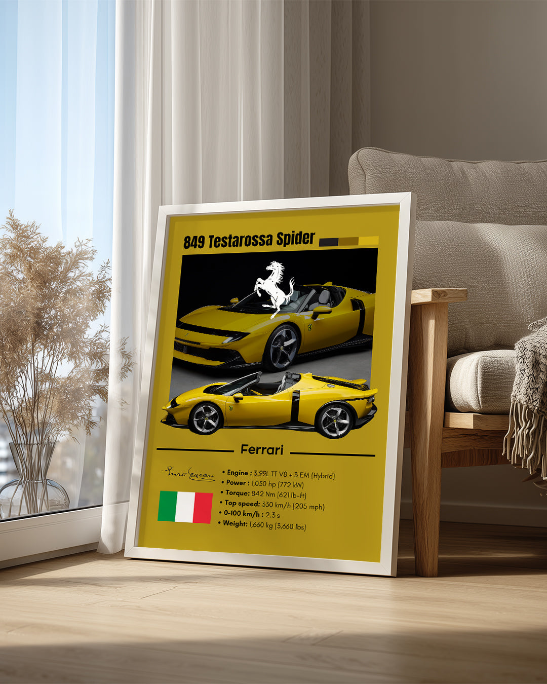 Ferrari 849 Testarossa Spider Poster Tablosu