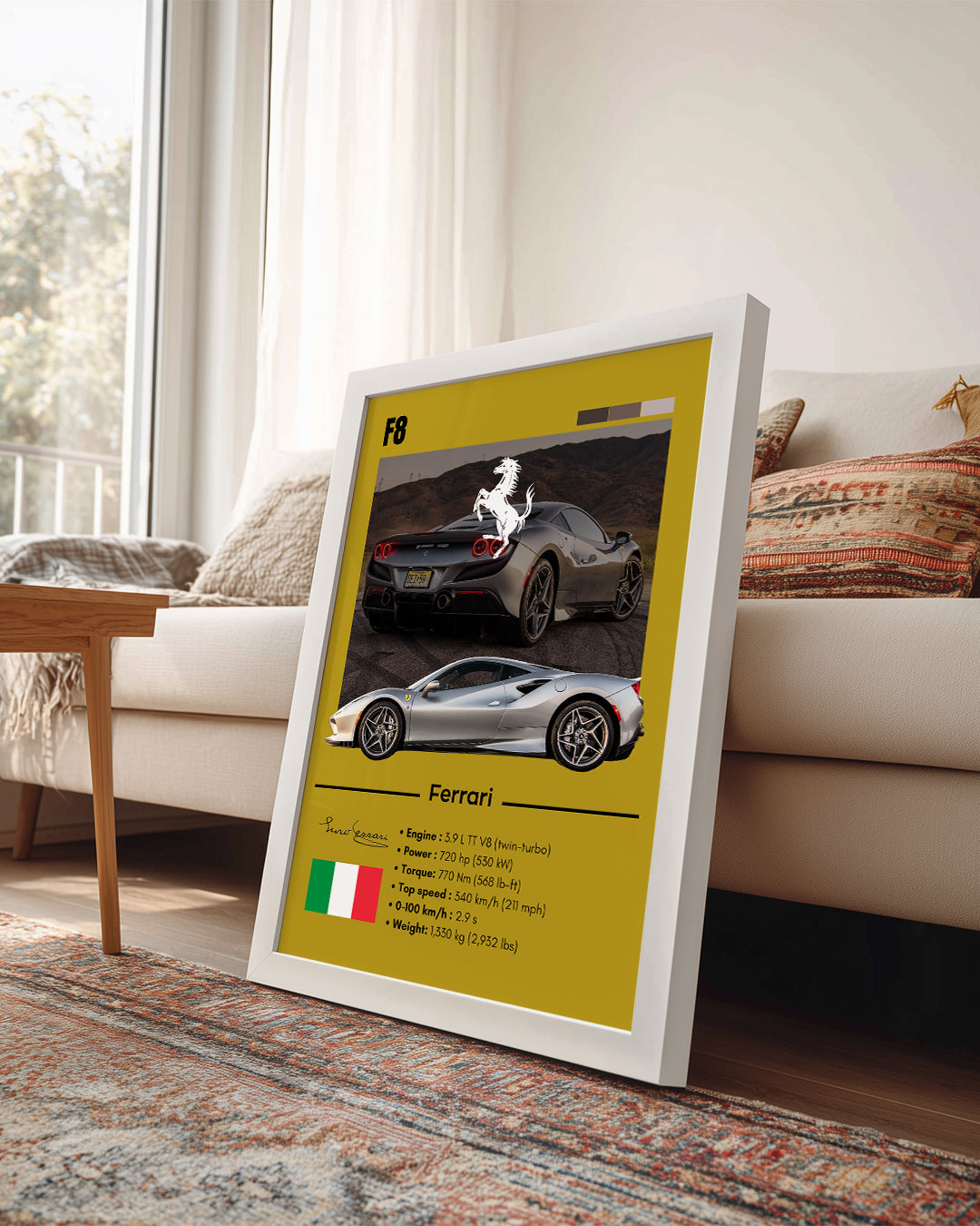 Ferrari F8 Poster Tablosu