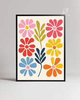 Floral Block Poster Tablosu