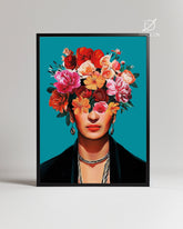 Floral Frida Poster Tablosu