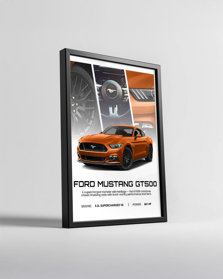 Ford Mustang GT500 Poster Tablosu