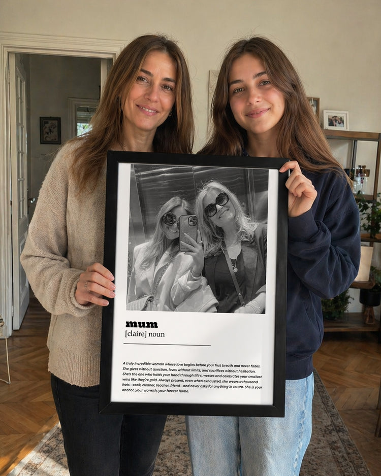 Fotoğraflı MUM Sözlük Tanımlı Poster Tablosu Poster Tablosu